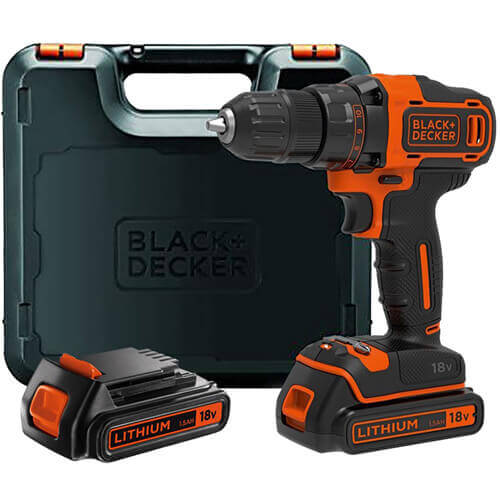 BDCDD186KB.jpeg Дриль-шурупокрут 18 В 1,5 А·год BLACK+DECKER BDCDD186KB - Зображення 1