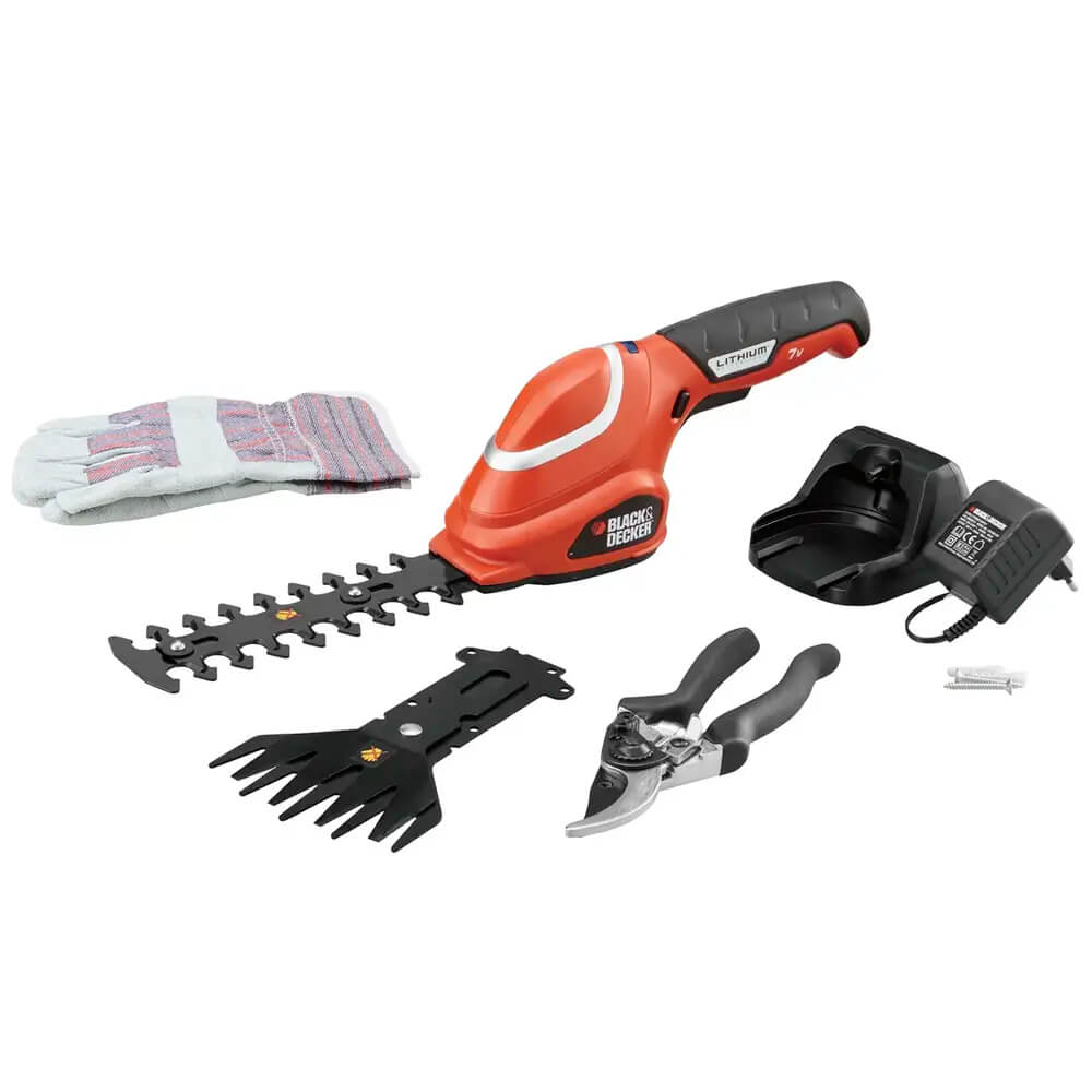 GSL700KIT_09.jpeg Садові ножиці 7 В 1,5 А·год BLACK+DECKER GSL700KIT - Зображення 1